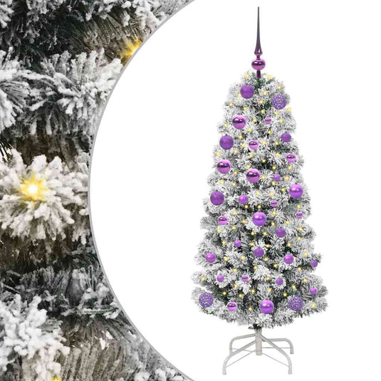 Vidaxl kunstmatige inklapbare kerstboom groen en wit 120 cm