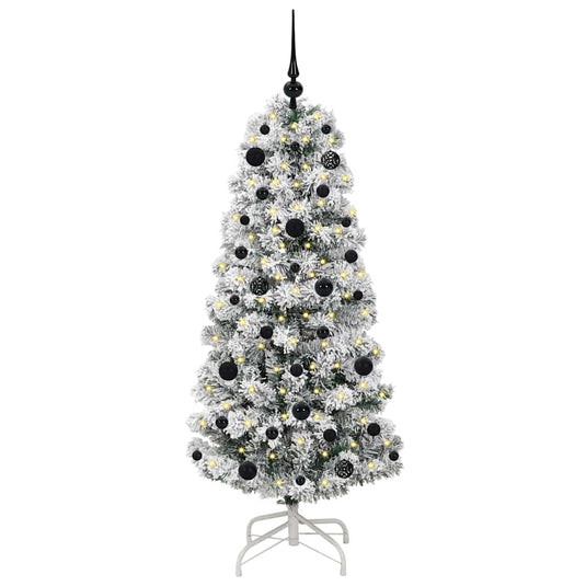 Vidaxl kunstmatige inklapbare kerstboom groen en wit 150 cm