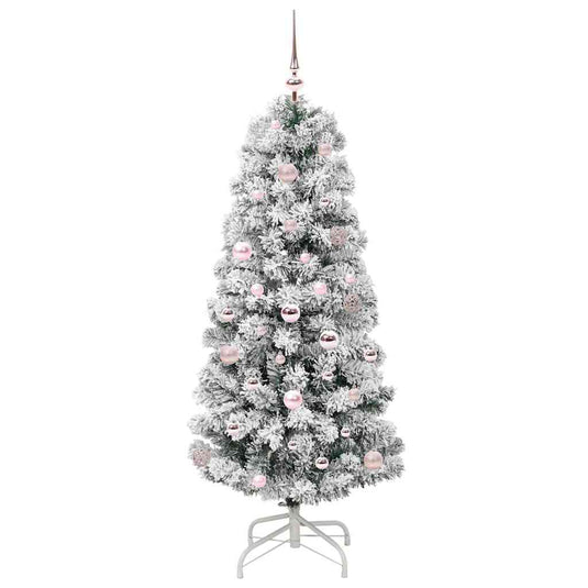 Vidaxl kunstmatige inklapbare kerstboom groen en wit 150 cm
