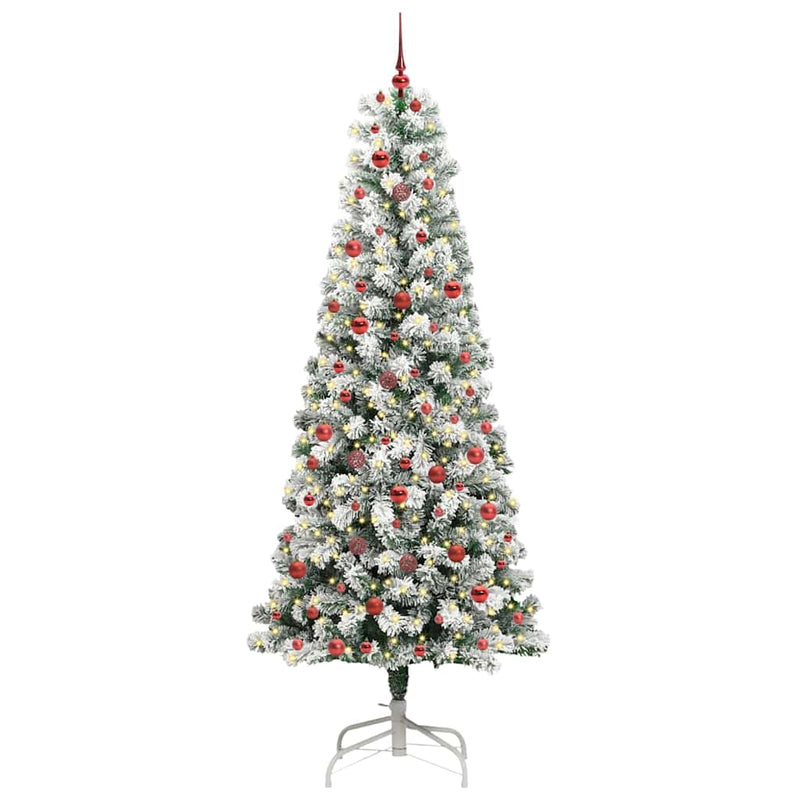 Chargez l'image dans la visionneuse de la galerie, Vidaxl kunstmatige inklapbare kerstboom groen en wit 240 cm
