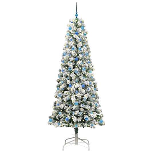 Vidaxl kunstmatige inklapbare kerstboom groen en wit 240 cm