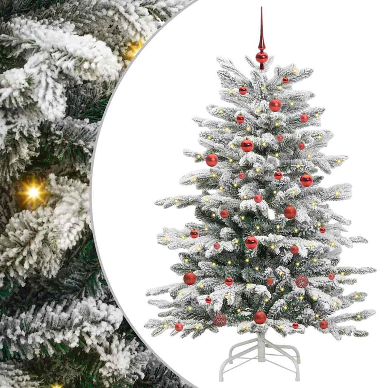Chargez l'image dans la visionneuse de la galerie, Vidaxl kunstmatige inklapbare kerstboom wit 150 cm pe en pvc

