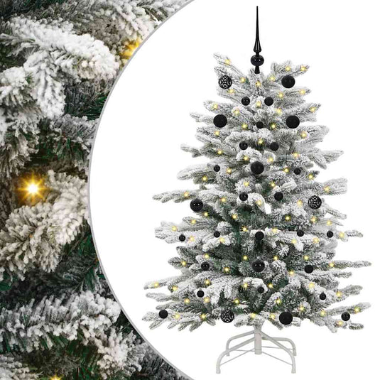 Vidaxl kunstmatige inklapbare kerstboom wit 150 cm pe en pvc
