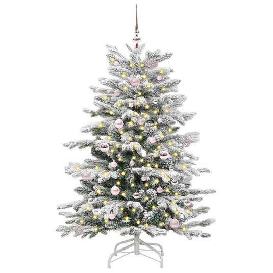 Vidaxl kunstmatige inklapbare kerstboom wit 150 cm pe en pvc
