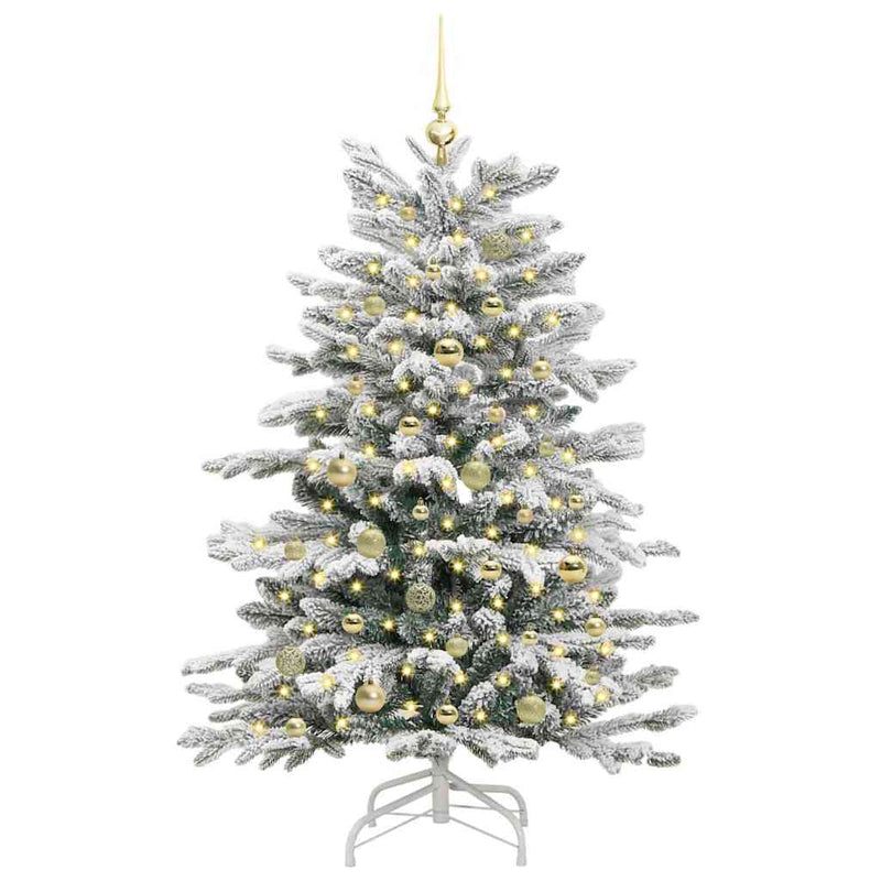 ギャラリービューアに画像をロードする, Vidaxl kunstmatige inklapbare kerstboom wit 150 cm pe en pvc
