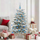Vidaxl kunstmatige inklapbare kerstboom wit 150 cm pe en pvc