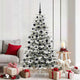Vidaxl kunstmatige inklapbare kerstboom wit 180 cm pe en pvc
