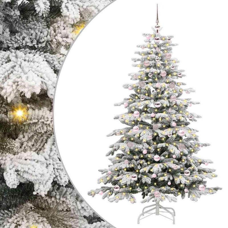 ギャラリービューアに画像をロードする, Vidaxl kunstmatige inklapbare kerstboom wit 180 cm pe en pvc
