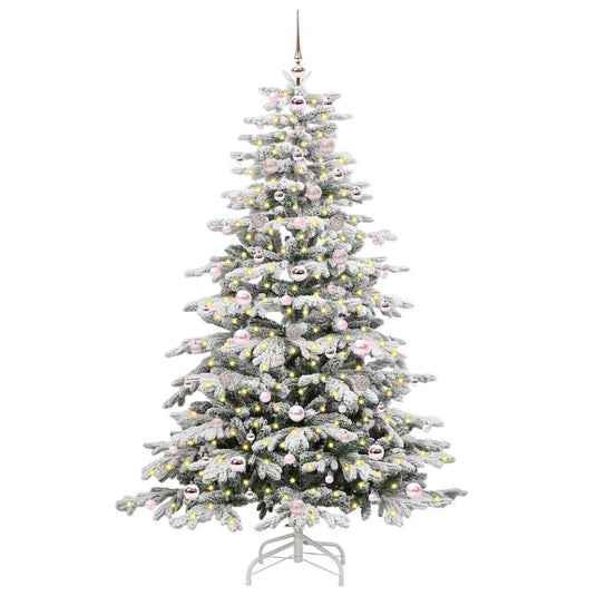 Vidaxl kunstmatige inklapbare kerstboom wit 180 cm pe en pvc