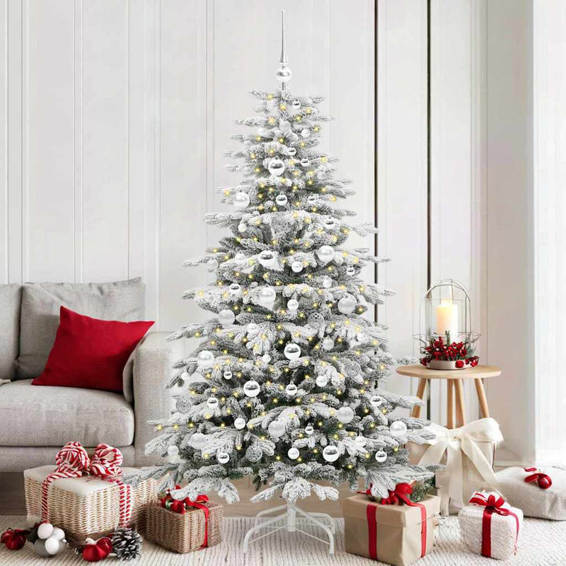 ギャラリービューアに画像をロードする, Vidaxl kunstmatige inklapbare kerstboom wit 180 cm pe en pvc
