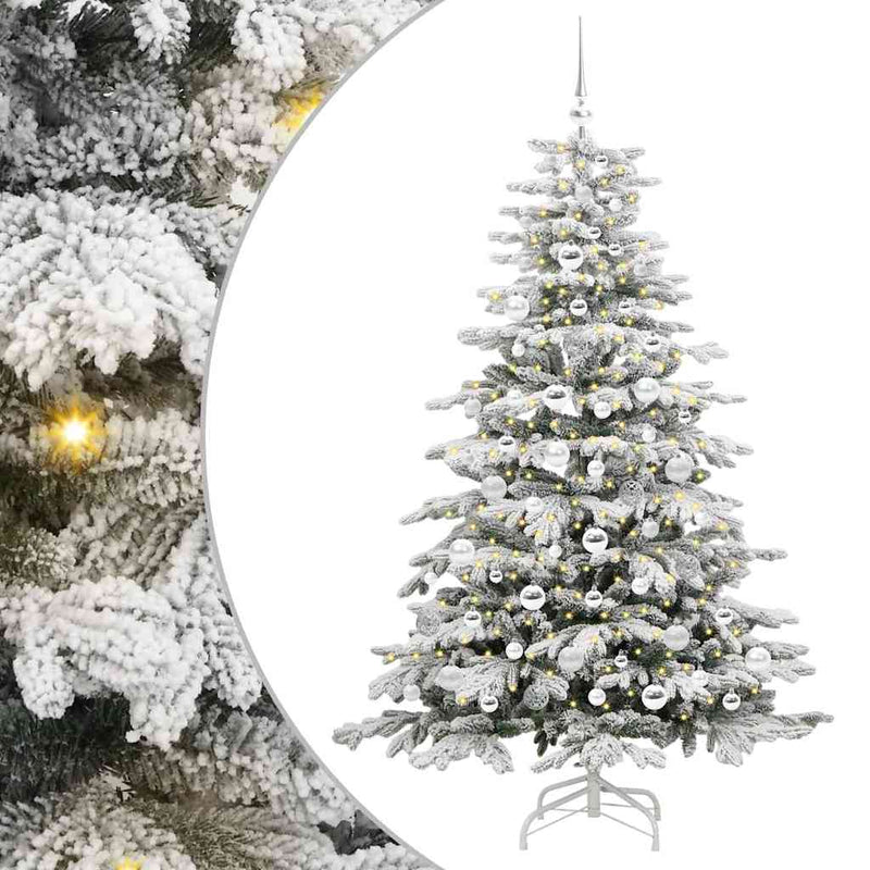 ギャラリービューアに画像をロードする, Vidaxl kunstmatige inklapbare kerstboom wit 180 cm pe en pvc
