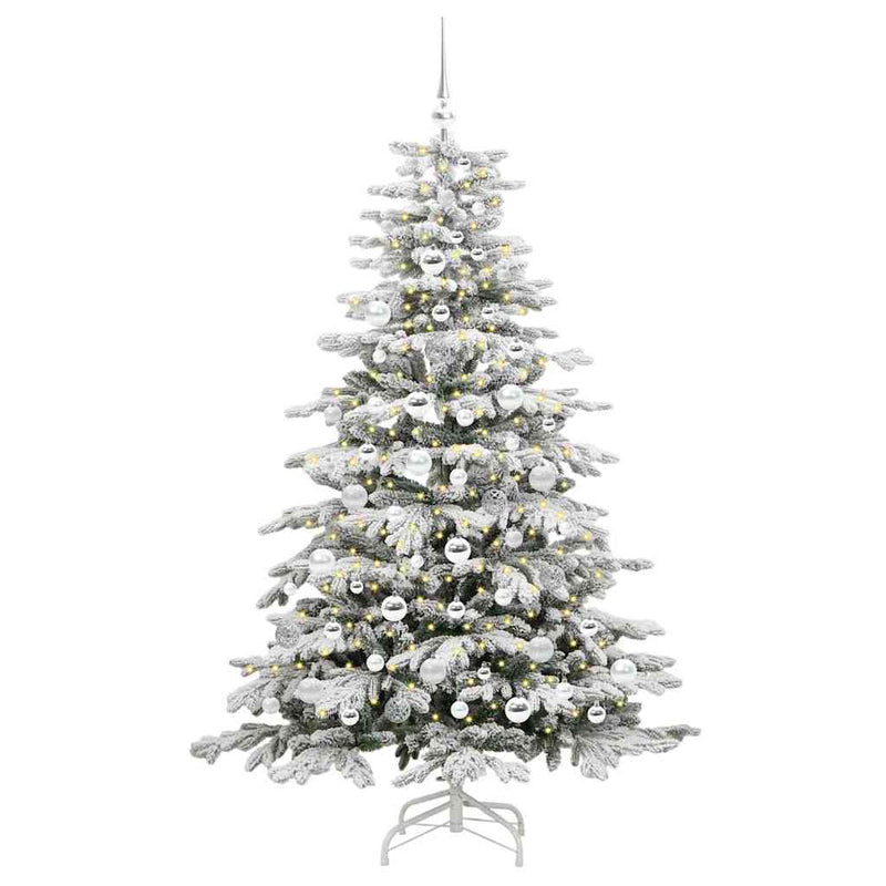 ギャラリービューアに画像をロードする, Vidaxl kunstmatige inklapbare kerstboom wit 180 cm pe en pvc
