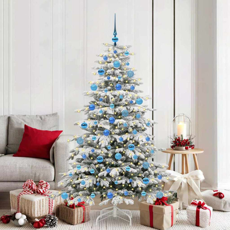 ギャラリービューアに画像をロードする, Vidaxl kunstmatige inklapbare kerstboom wit 180 cm pe en pvc
