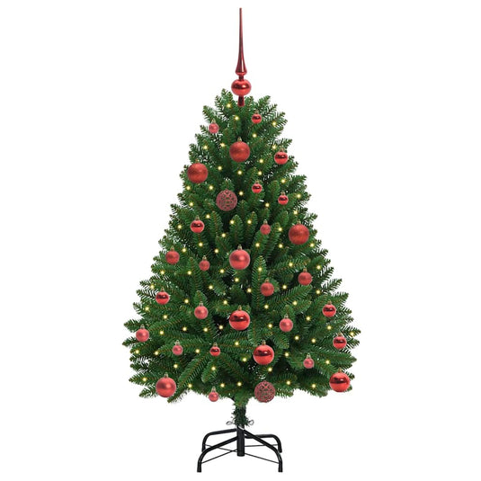 Vidaxl kunstkerstboom met 150 led groen 120 cm pvc en metaal