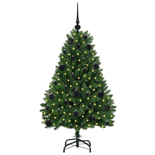 Vidaxl kunstkerstboom met 150 led groen 120 cm pvc en metaal