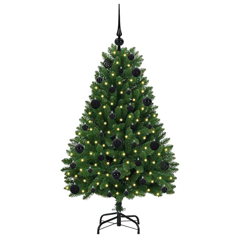 ギャラリービューアに画像をロードする, Vidaxl kunstkerstboom met 150 led groen 120 cm pvc en metaal
