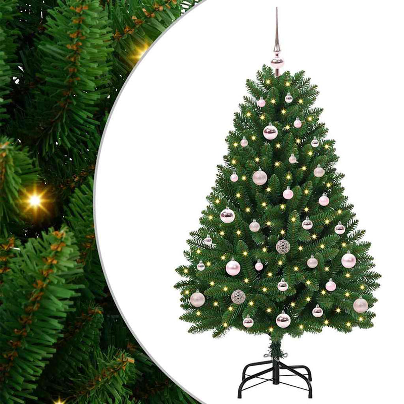 Chargez l'image dans la visionneuse de la galerie, Vidaxl kunstkerstboom met 150 led groen 120 cm pvc en metaal
