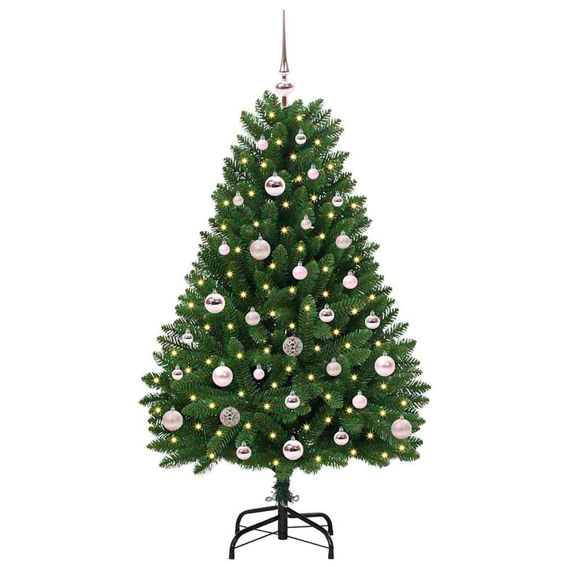 Chargez l'image dans la visionneuse de la galerie, Vidaxl kunstkerstboom met 150 led groen 120 cm pvc en metaal
