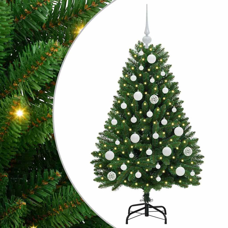 ギャラリービューアに画像をロードする, Vidaxl kunstkerstboom met 150 led groen 120 cm pvc en metaal
