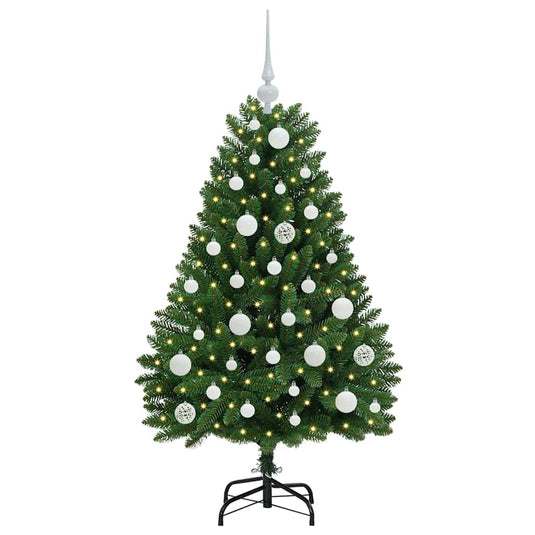 Vidaxl kunstkerstboom met 150 led groen 120 cm pvc en metaal