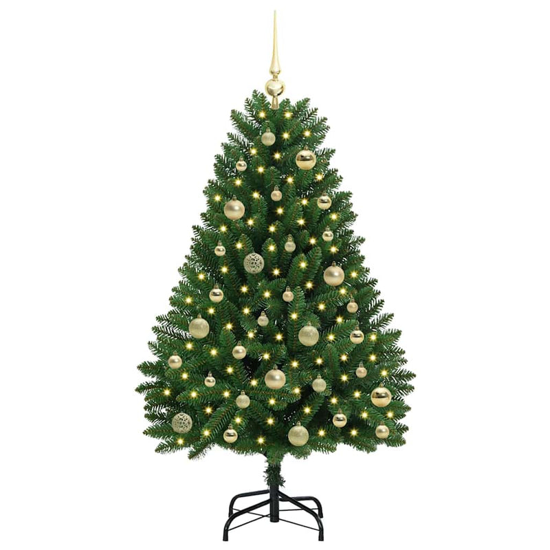ギャラリービューアに画像をロードする, Vidaxl kunstkerstboom met 150 led groen 120 cm pvc en metaal
