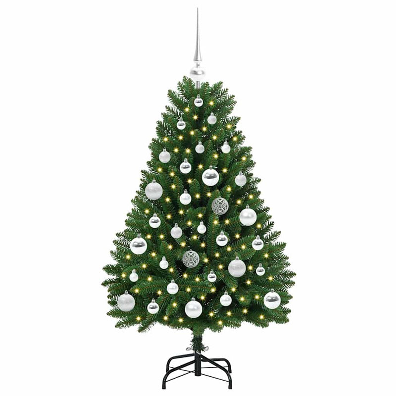 ギャラリービューアに画像をロードする, Vidaxl kunstkerstboom met 150 led groen 120 cm pvc en metaal
