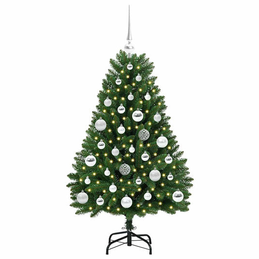 Vidaxl kunstkerstboom met 150 led groen 120 cm pvc en metaal
