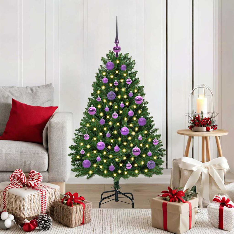ギャラリービューアに画像をロードする, Vidaxl kunstkerstboom met 150 led groen 120 cm pvc en metaal
