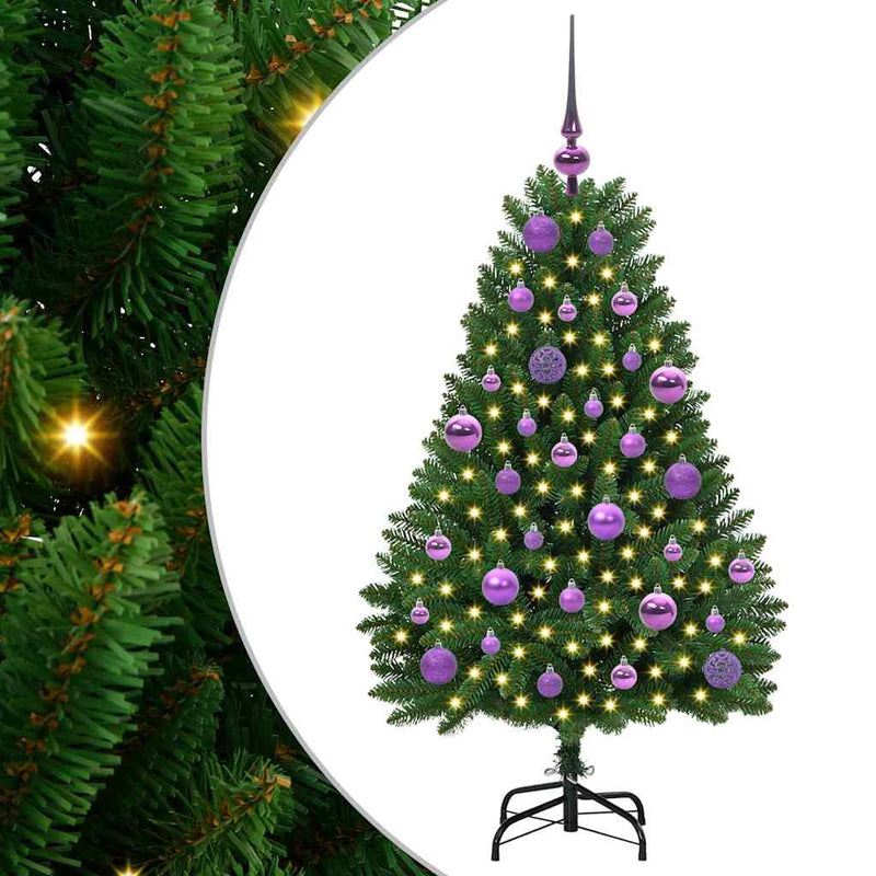 ギャラリービューアに画像をロードする, Vidaxl kunstkerstboom met 150 led groen 120 cm pvc en metaal
