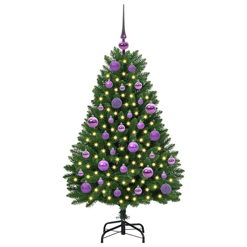 ギャラリービューアに画像をロードする, Vidaxl kunstkerstboom met 150 led groen 120 cm pvc en metaal

