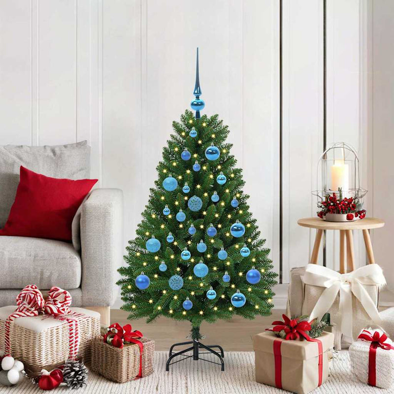ギャラリービューアに画像をロードする, Vidaxl kunstkerstboom met 150 led groen 120 cm pvc en metaal
