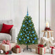 Vidaxl kunstkerstboom met 150 led groen 120 cm pvc en metaal