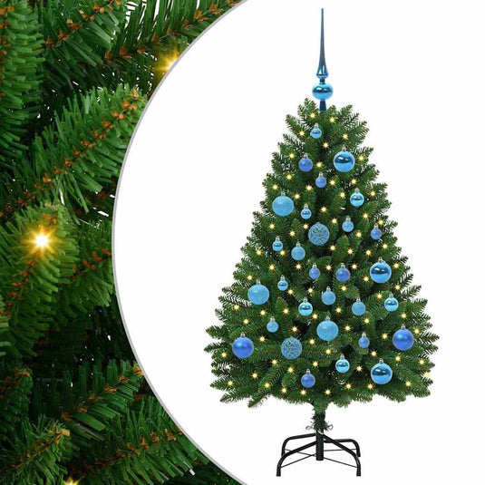 Vidaxl kunstkerstboom met 150 led groen 120 cm pvc en metaal