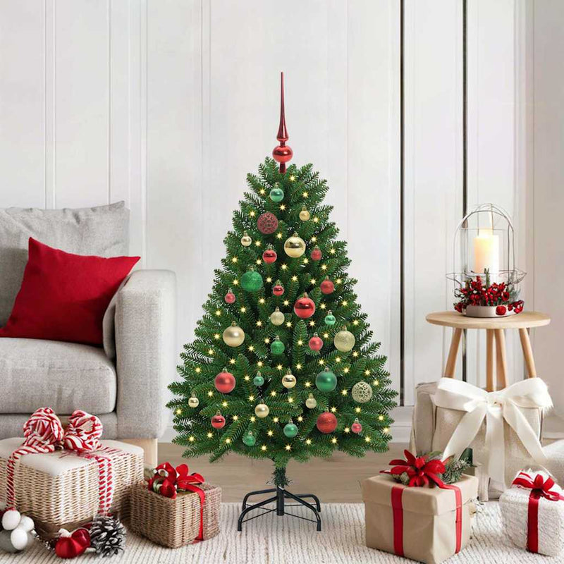 ギャラリービューアに画像をロードする, Vidaxl kunstkerstboom met 150 led groen 120 cm pvc en metaal
