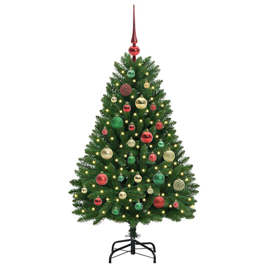 Vidaxl kunstkerstboom met 150 led groen 120 cm pvc en metaal