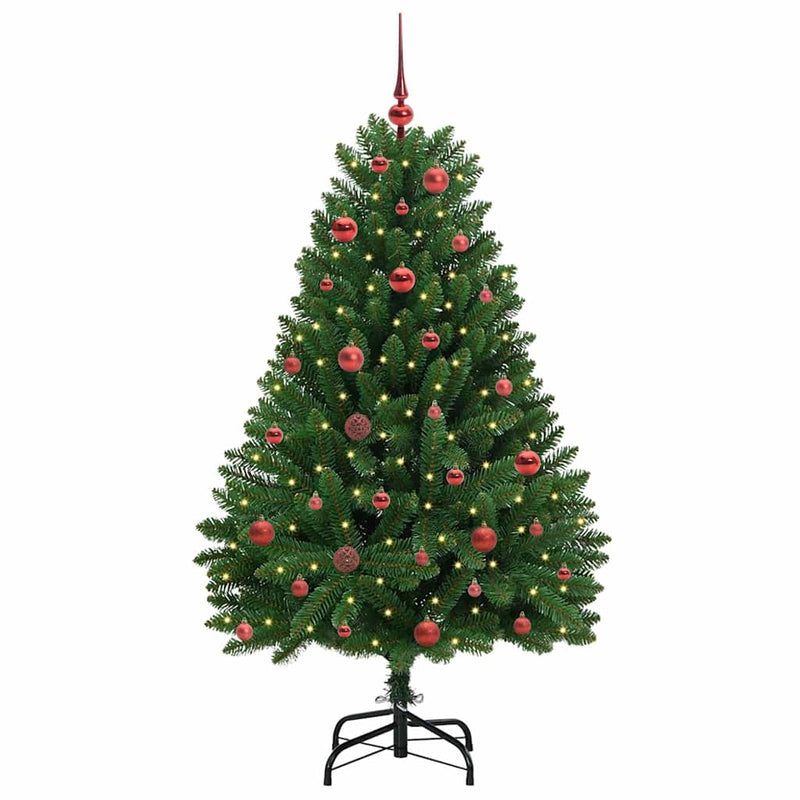 ギャラリービューアに画像をロードする, Vidaxl kunstkerstboom met 150 led groen 150 cm pvc en metaal
