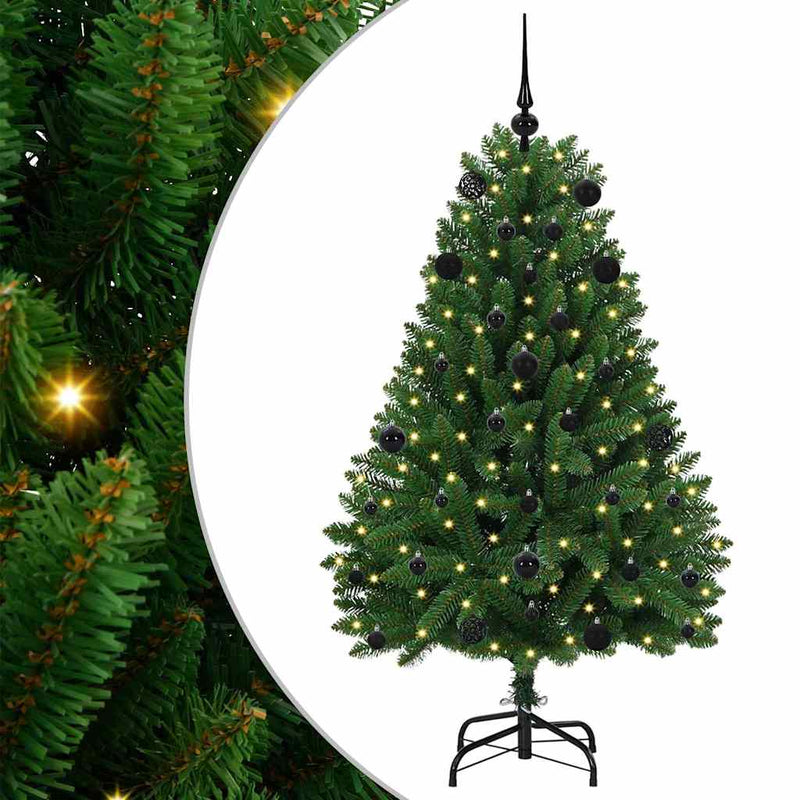 ギャラリービューアに画像をロードする, Vidaxl kunstkerstboom met 150 led groen 150 cm pvc en metaal
