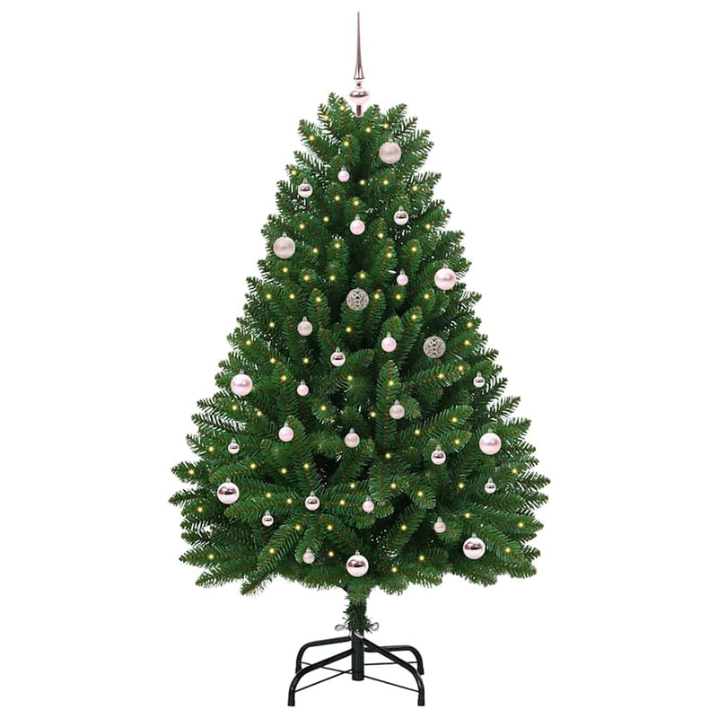ギャラリービューアに画像をロードする, Vidaxl kunstkerstboom met 150 led groen 150 cm pvc en metaal
