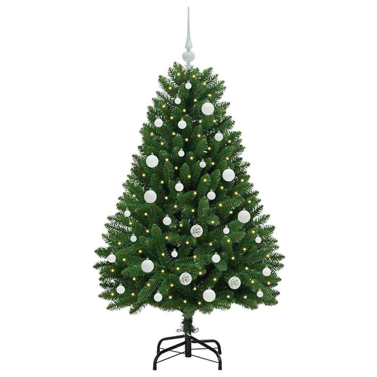 Vidaxl kunstkerstboom met 150 led groen 150 cm pvc en metaal