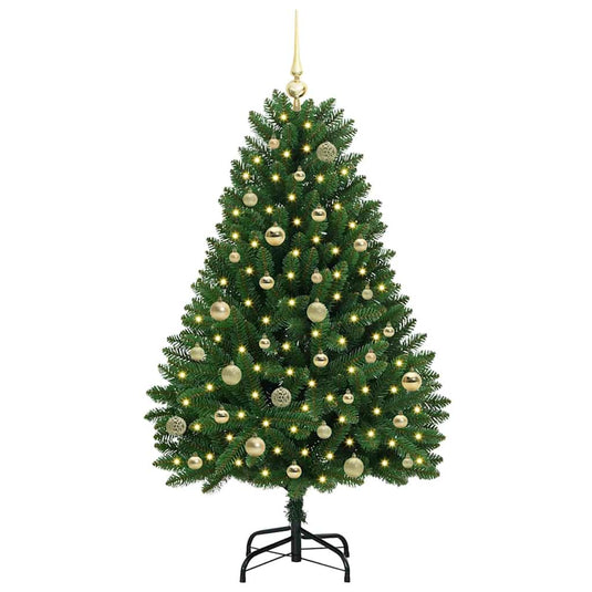 Vidaxl kunstkerstboom met 150 led groen 150 cm pvc en metaal