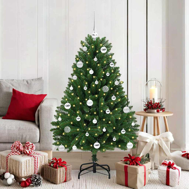 ギャラリービューアに画像をロードする, Vidaxl kunstkerstboom met 150 led groen 150 cm pvc en metaal
