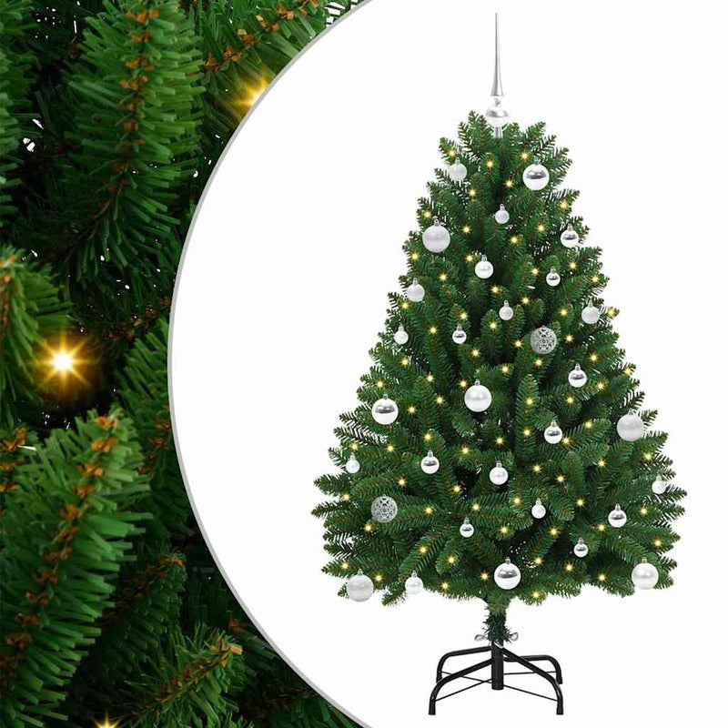 ギャラリービューアに画像をロードする, Vidaxl kunstkerstboom met 150 led groen 150 cm pvc en metaal
