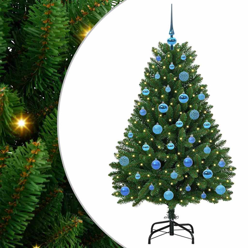 ギャラリービューアに画像をロードする, Vidaxl kunstkerstboom met 150 led groen 150 cm pvc en metaal
