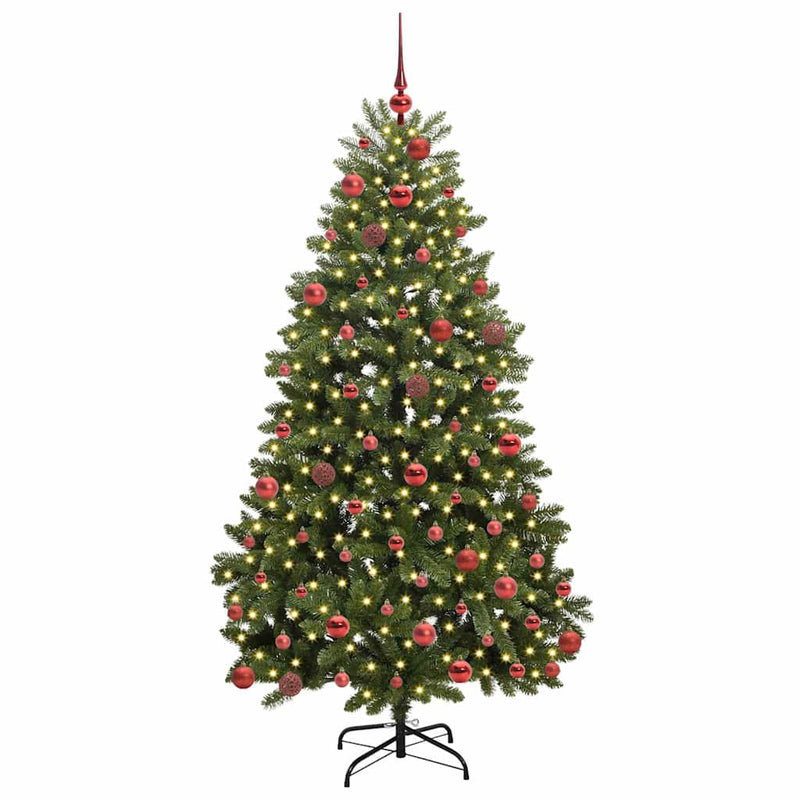 ギャラリービューアに画像をロードする, Vidaxl kunstkerstboom met 300 led groen 180 cm pvc en metaal
