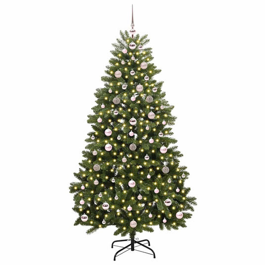 Vidaxl kunstkerstboom met 300 led groen 180 cm pvc en metaal