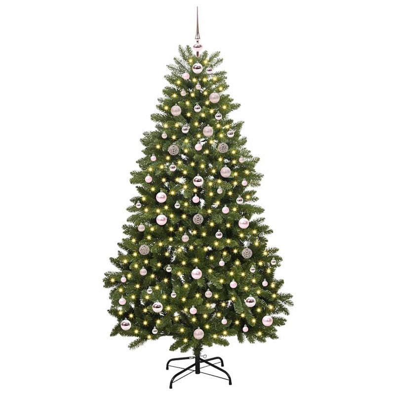 ギャラリービューアに画像をロードする, Vidaxl kunstkerstboom met 300 led groen 180 cm pvc en metaal
