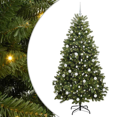 Vidaxl kunstkerstboom met 300 led groen 180 cm pvc en metaal