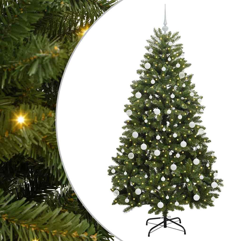 ギャラリービューアに画像をロードする, Vidaxl kunstkerstboom met 300 led groen 180 cm pvc en metaal
