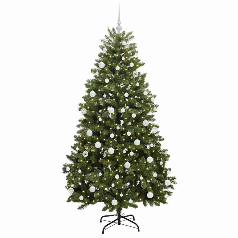 ギャラリービューアに画像をロードする, Vidaxl kunstkerstboom met 300 led groen 180 cm pvc en metaal
