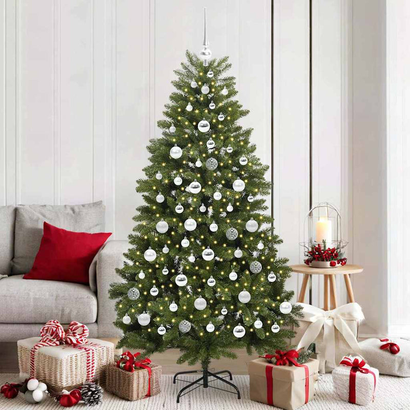 ギャラリービューアに画像をロードする, Vidaxl kunstkerstboom met 300 led groen 180 cm pvc en metaal
